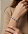 Pulseira Feminina Coração Cravejado em Aço Inoxidável - Imagem 16