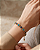 Pulseira Feminina Oval Cravejada em Aço Inoxidável Banhado a Ouro - Imagem 1