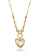 Colar de Coração em Aço Inoxidável Banhado a Ouro com Madrepérola e Zircônias - Imagem 2