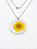 Colar de Flor Natural Desidratada em Aço Inoxidável Medalha Resina - Imagem 16