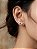 Brinco Ear Cuff Três Corações Cravejados com Zircônias Prata - Imagem 1