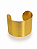 Bracelete Liso Largo Dourado com Textura Acanalada - Imagem 3