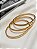 Bracelete Rígido Dourado Liso 4mm Abaulado - Imagem 2