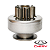 Impulsor de Partida Chery QQ 1.1 QDY1204 QDY1260 BZM2028 - Imagem 1