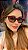 Óculos Feminino Clip-on vermelho em acetato - Imagem 3