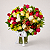 Arranjo de 50 Rosas Coloridas em Vaso - Imagem 2