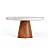 Boleira de Madeira com Mármore Branco - pé cone - Imagem 3