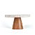 Boleira de Madeira com Mármore Travertino - pé cone - Imagem 4