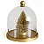 Porta panetone de MDF com redoma de vidro - DOURADO - Imagem 2