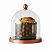 Porta panetone de MDF com redoma de vidro - COBRE - Imagem 1