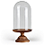 Pedestal em Madeira com Redoma de Vidro Altura 30cm - Imagem 3