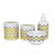 Kit Higiene de porcelana - Chevron Amarelo e Cinza - Imagem 1