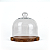 Porta panetone de madeira Teca com redoma de vidro - até 400g - Imagem 5