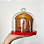Porta panetone de MDF na cor VERMELHA com redoma de vidro - até 400g - Imagem 1