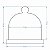 Porta panetone de MDF na cor VERDE com redoma de vidro - até 400g - Imagem 2