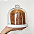 Porta panetone de MDF na cor BRANCA com redoma de vidro - até 400g - Imagem 1