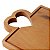 Tábua de madeira retangular com alças de coração larga - Imagem 3
