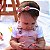 Tiara de malha laço de crochê colorido infantil kids - Imagem 1