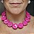 Colar pedras resina pink - Imagem 1