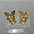 Brinco borboleta dupla dourada - Imagem 1