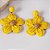 Brinco flor ráfia amarelo - Imagem 1