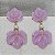 Brinco flor de chita lilás - Imagem 1