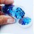 Glitter flocado azul - Imagem 1
