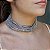 Choker fios de strass prata - Imagem 1