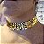 Choker flexível paetê dourado - Imagem 1