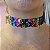 Choker flexível paetê colorido - Imagem 1