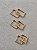 Trio de argolas retangular cravejada d - Imagem 3