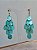 Brinco escama madrepérola gota azul - Imagem 1