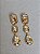 Brinco shine dourado três camadas - Imagem 1