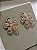 Brinco flor folheado dourado - Imagem 1