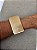 Bracelete articulado quadrado fosco dourado - Imagem 2