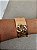 Bracelete articulado martelado dourado - Imagem 2