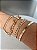 Mix de pulseiras dourado - Imagem 1