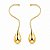 Brinco Lagrima Pendente dourado - Imagem 1