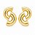 Brinco ubular Curva dourado - Imagem 1