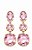 Brinco Longo Oval rosa Festa - Imagem 1