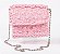 Bolsa de tricô rosa alça prata - Imagem 1