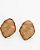 Brinco Oval Resina Facetada marrom - Imagem 1
