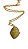 Colar longo resina oval oliva - Imagem 1