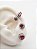 Conjunto brincos e piercing cereja - Imagem 1