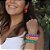 Pulseira bordada laranja - Imagem 2