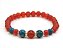 Pulseira Ágata Cornalina 6mm+ Apatita 6mm e 8mm c/18cm - Imagem 1