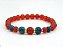 Pulseira Ágata Cornalina 6mm+ Apatita 6mm e 8mm c/18cm - Imagem 2