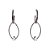 Brinco comprido  gotas ródio negro - Imagem 1