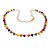 Colar Choker Miçangas Coloridas 45cm - Imagem 2