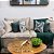 manta para sofá verde floresta xale artesanal algodão sofa - Imagem 1